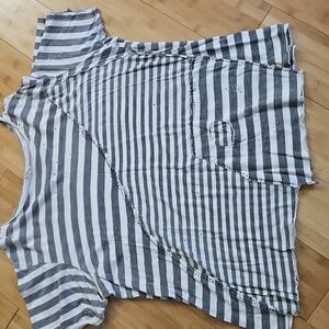 Magnolia Pearl One of a kind, rare patchwork hand mended t shirt top